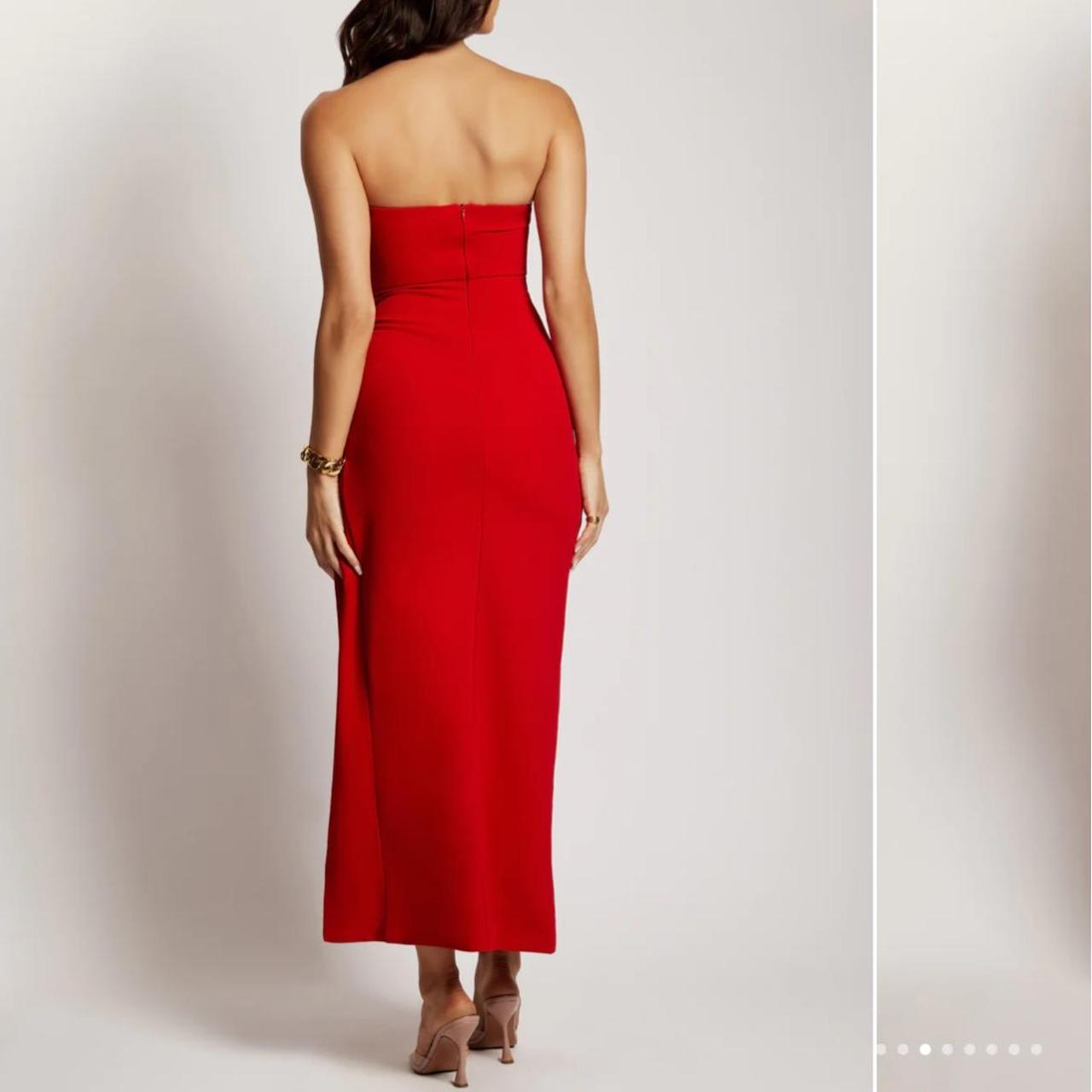 Rachel Maxi Split Front Dress - Red - MESHKI
