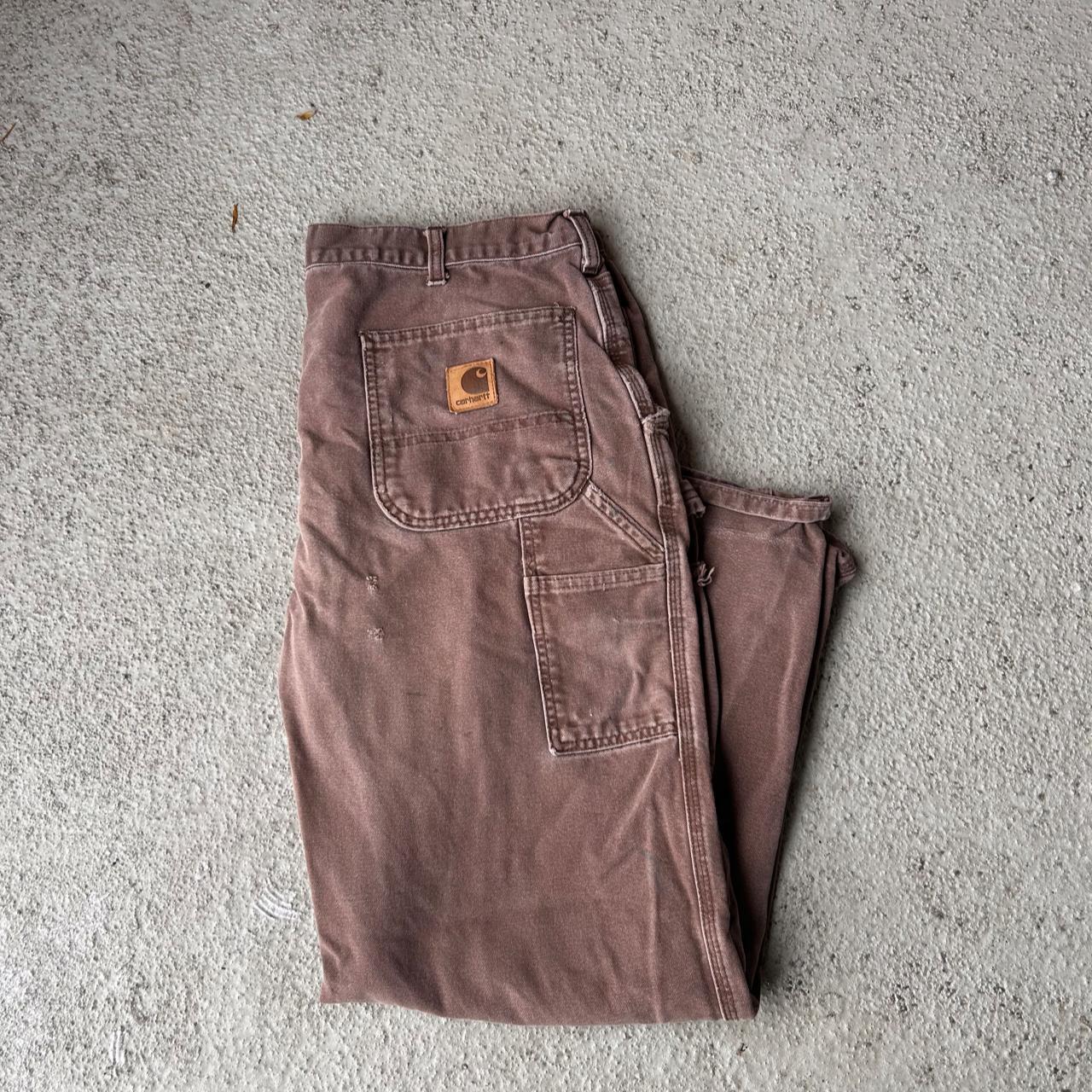 Carhartt men's brown trousers size 36X30 brown... - Depop