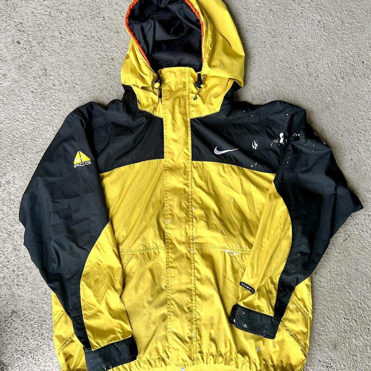 Men’s Nike ACG rain jacket Super sick ACG yellow... - Depop