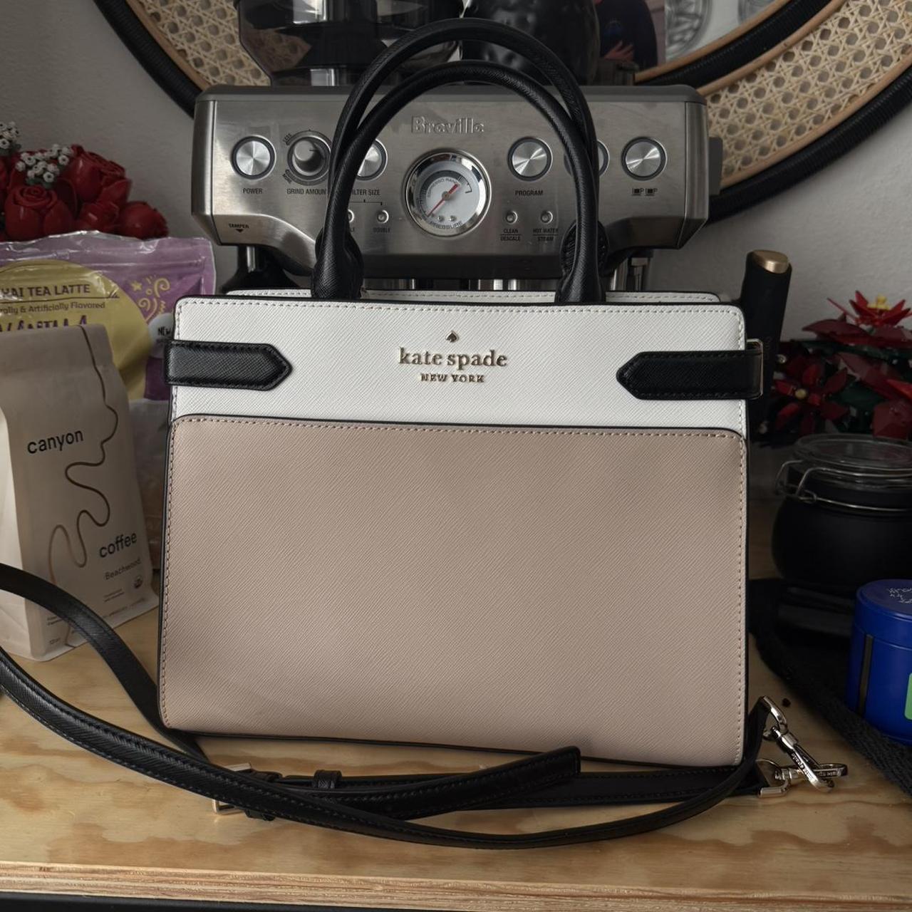 Kate Spade Staci Satchel — Warm Beige, Black - Main Image