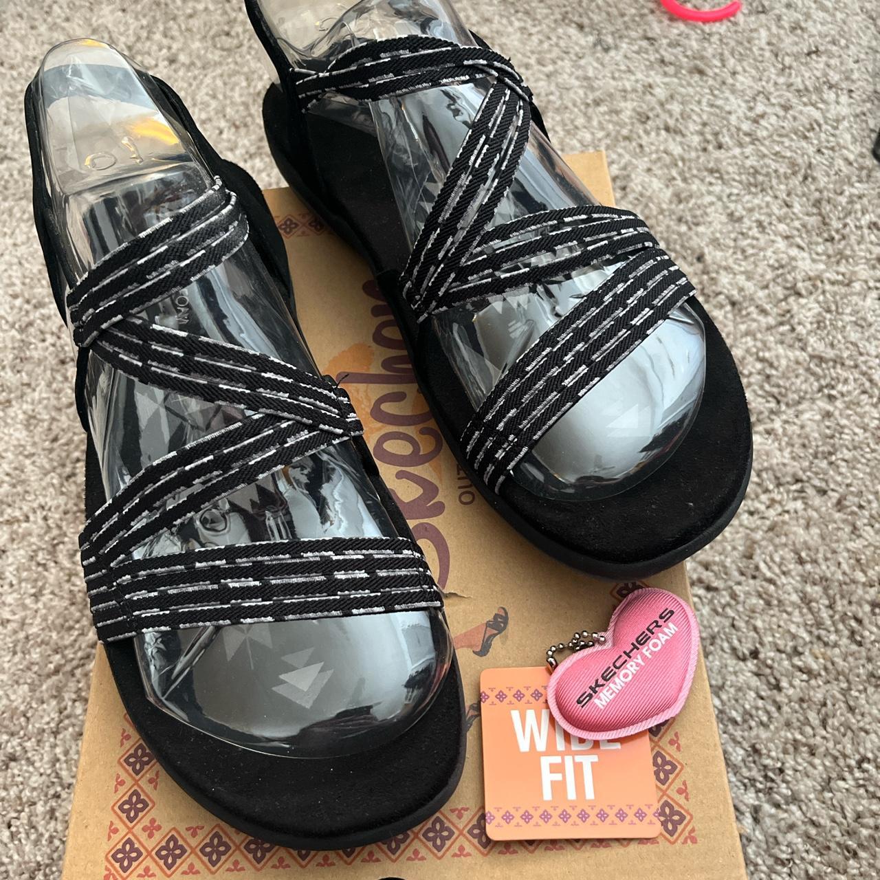 Skechers sandals wide on sale fit