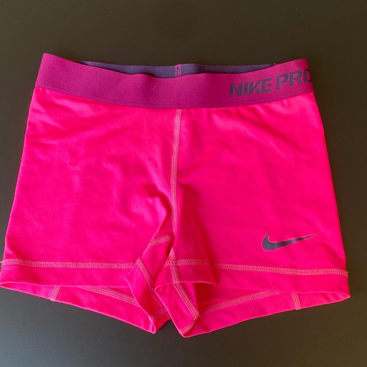 Nike pro bright pink workout shorts size xs ️‍🔥 Depop