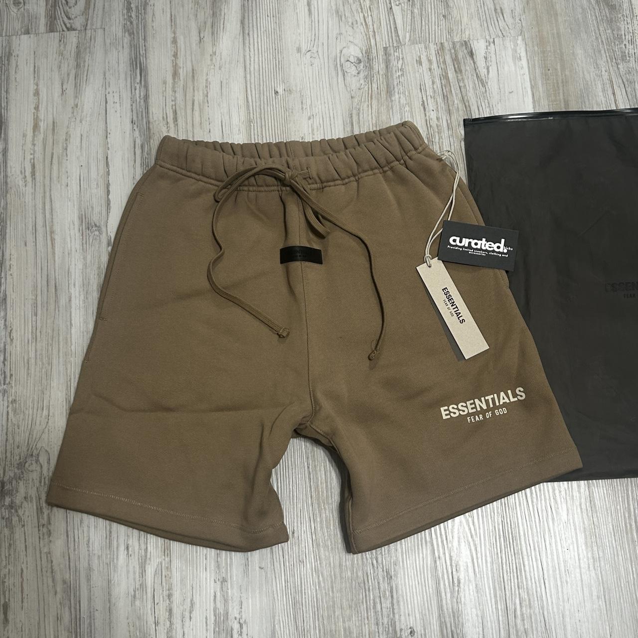 Essentials Fear of God Men's Brown Sweat hotsell Shorts Size Medium