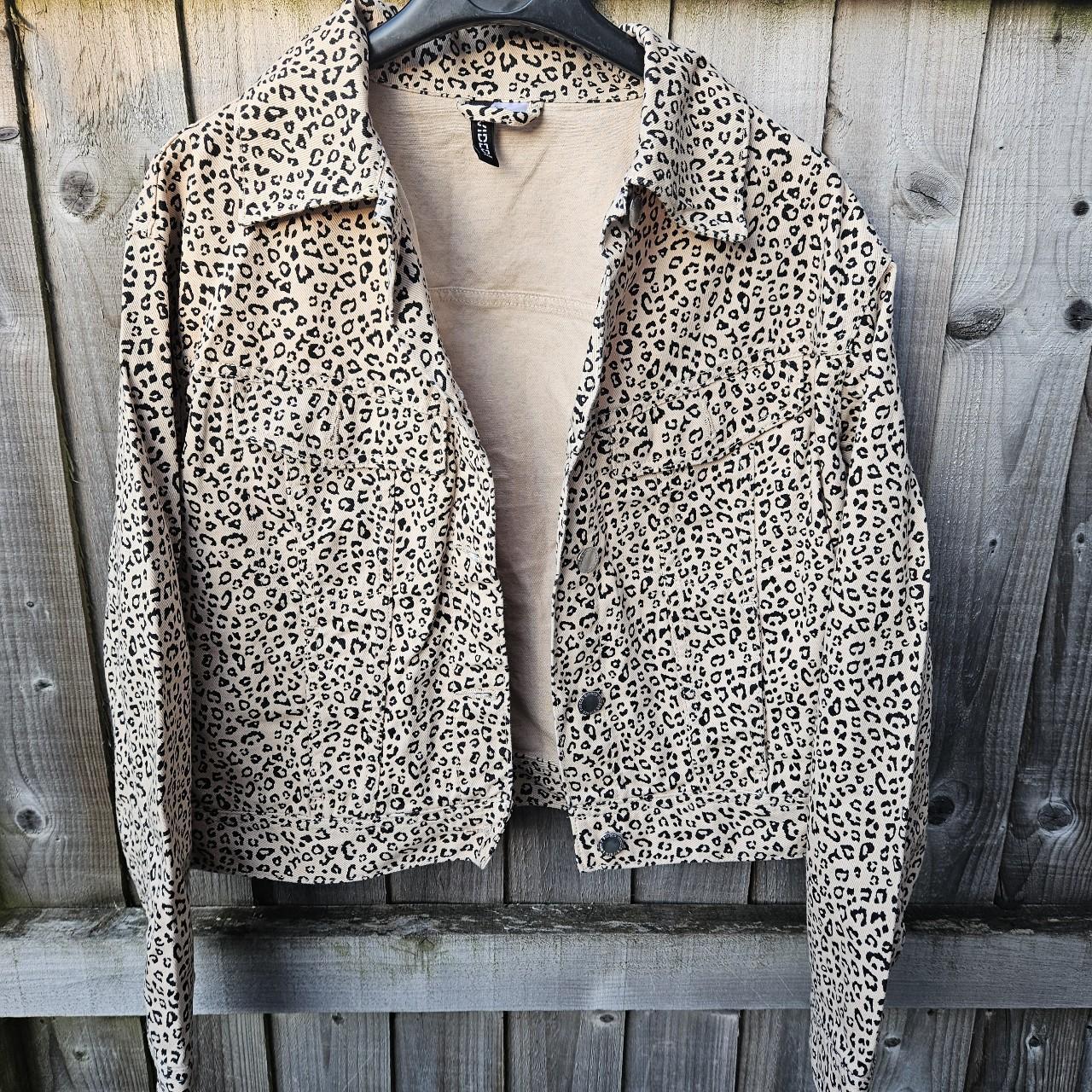 Leopard Print H M Denim Jacket This stylish. Depop