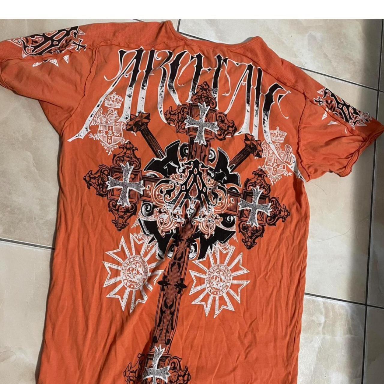 orange affliction shirt send offers 🎀 - Depop