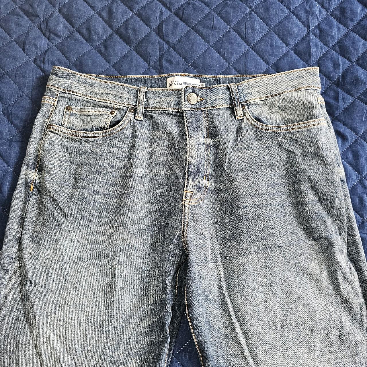 Mens Jeans Grey Jeans Matalan Matalan Straight Fit Blue Jeans