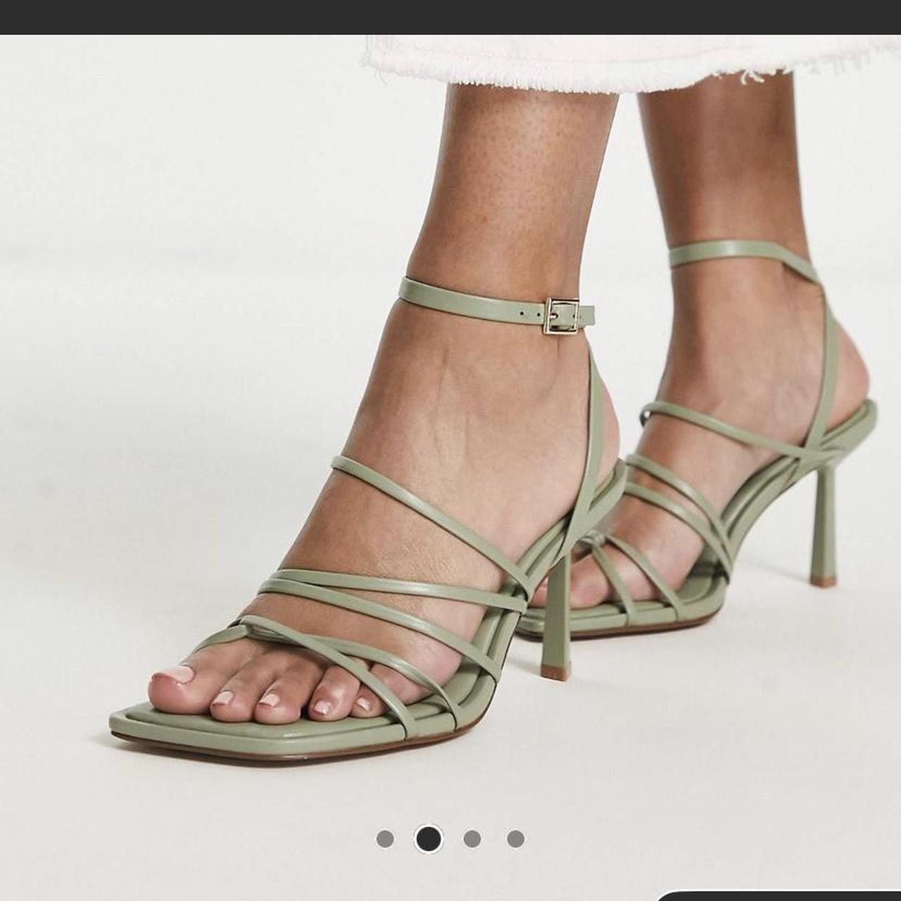 ASOS DESIGN Hamper strappy mid heeled sandals Depop