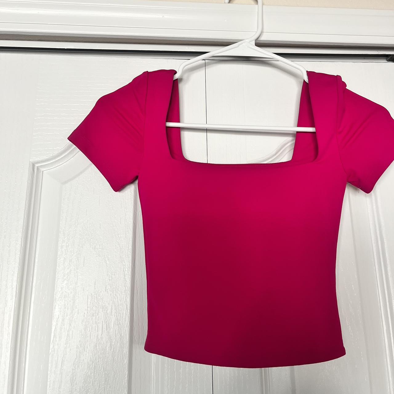 hot pink Aritzia blouse - Depop