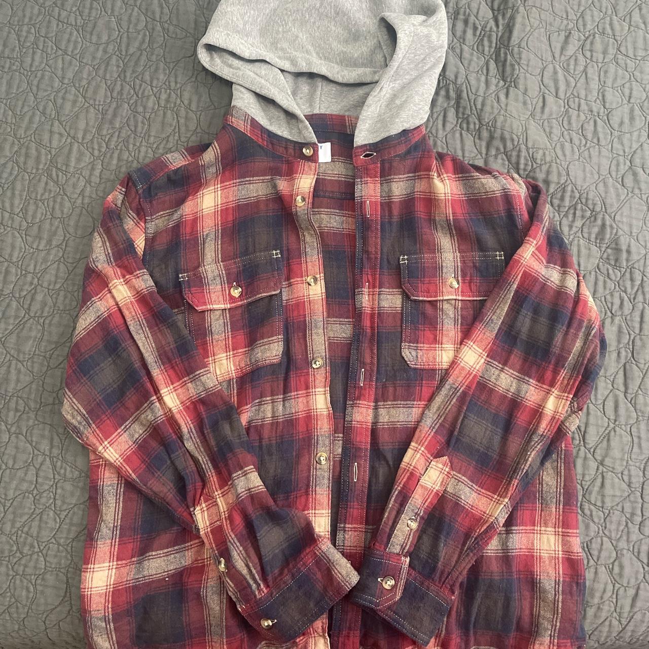 Old navy flannel online hoodie