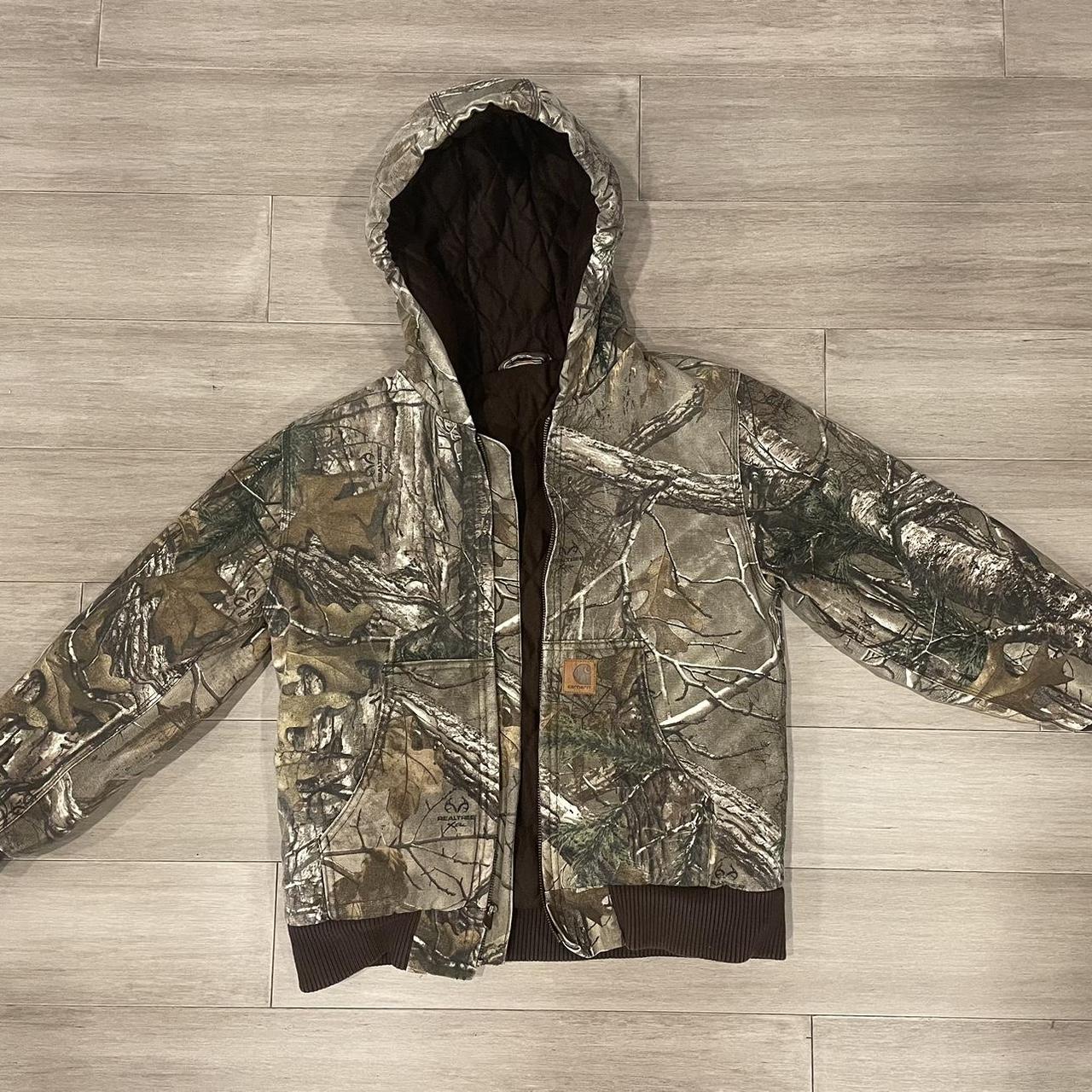 Realtree Camo Carhartt Zipup Hooded Jacket. Size... - Depop