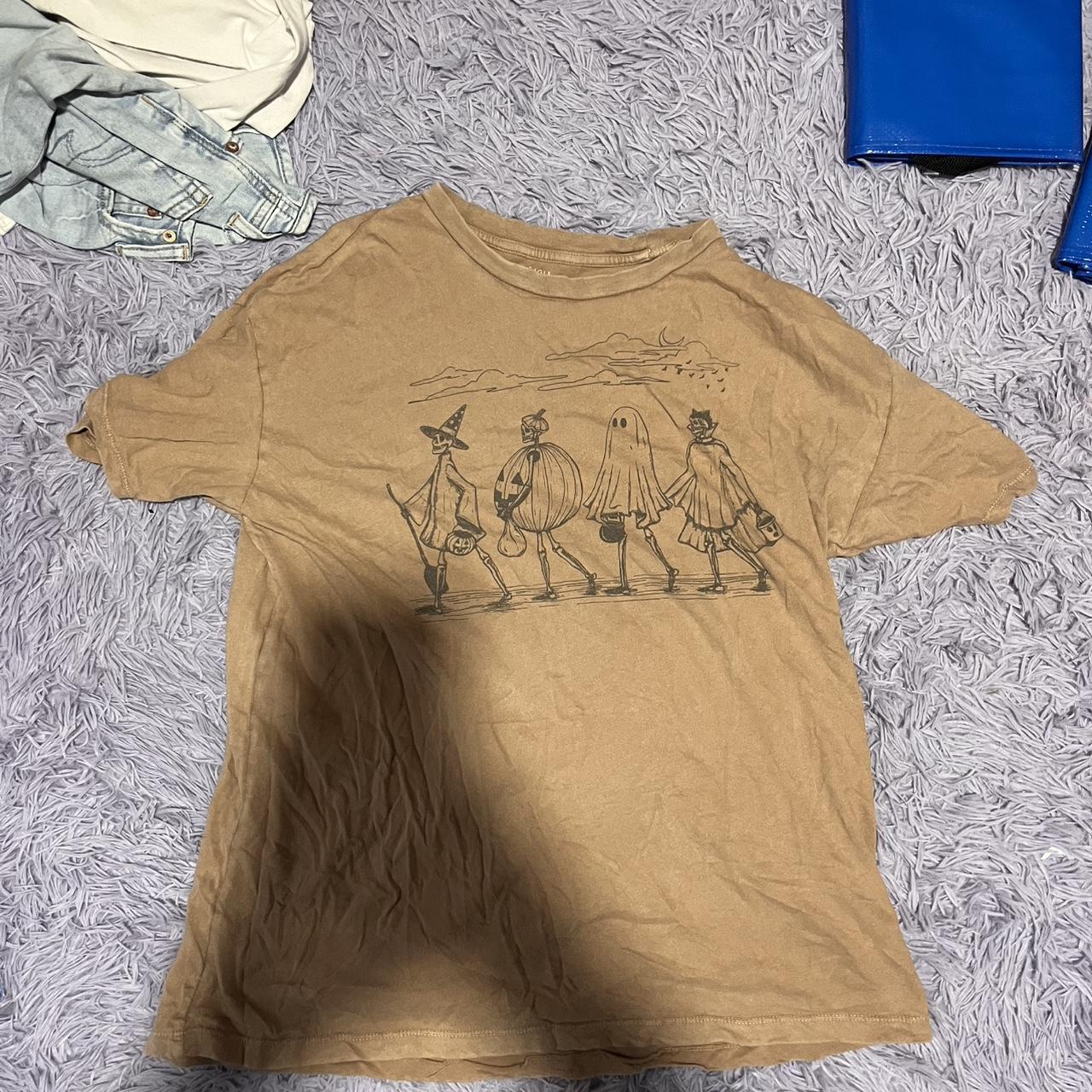 Tan American Eagle Halloween shirt... | Depop