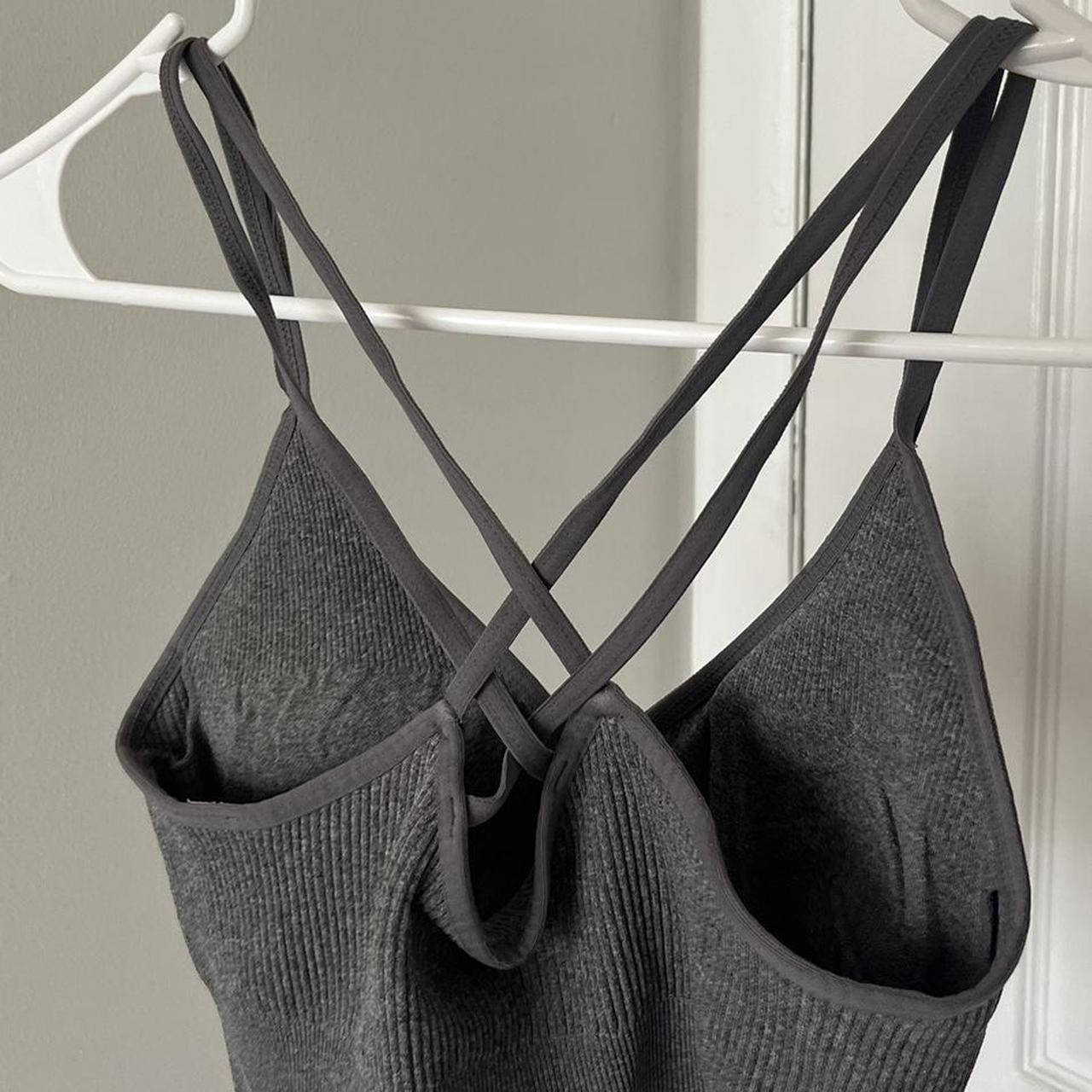 •aerie gray sports bra, •super cute and comfy, •no flaws!