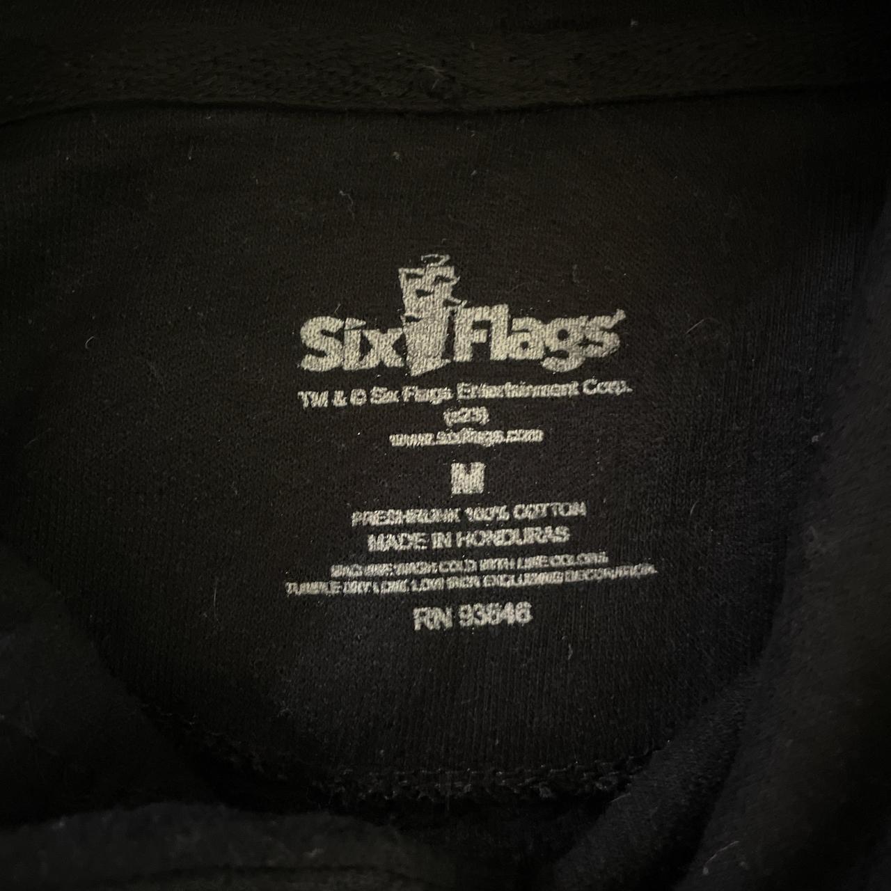 Six Flags Fright Fest Halloween Hoodie Black Depop