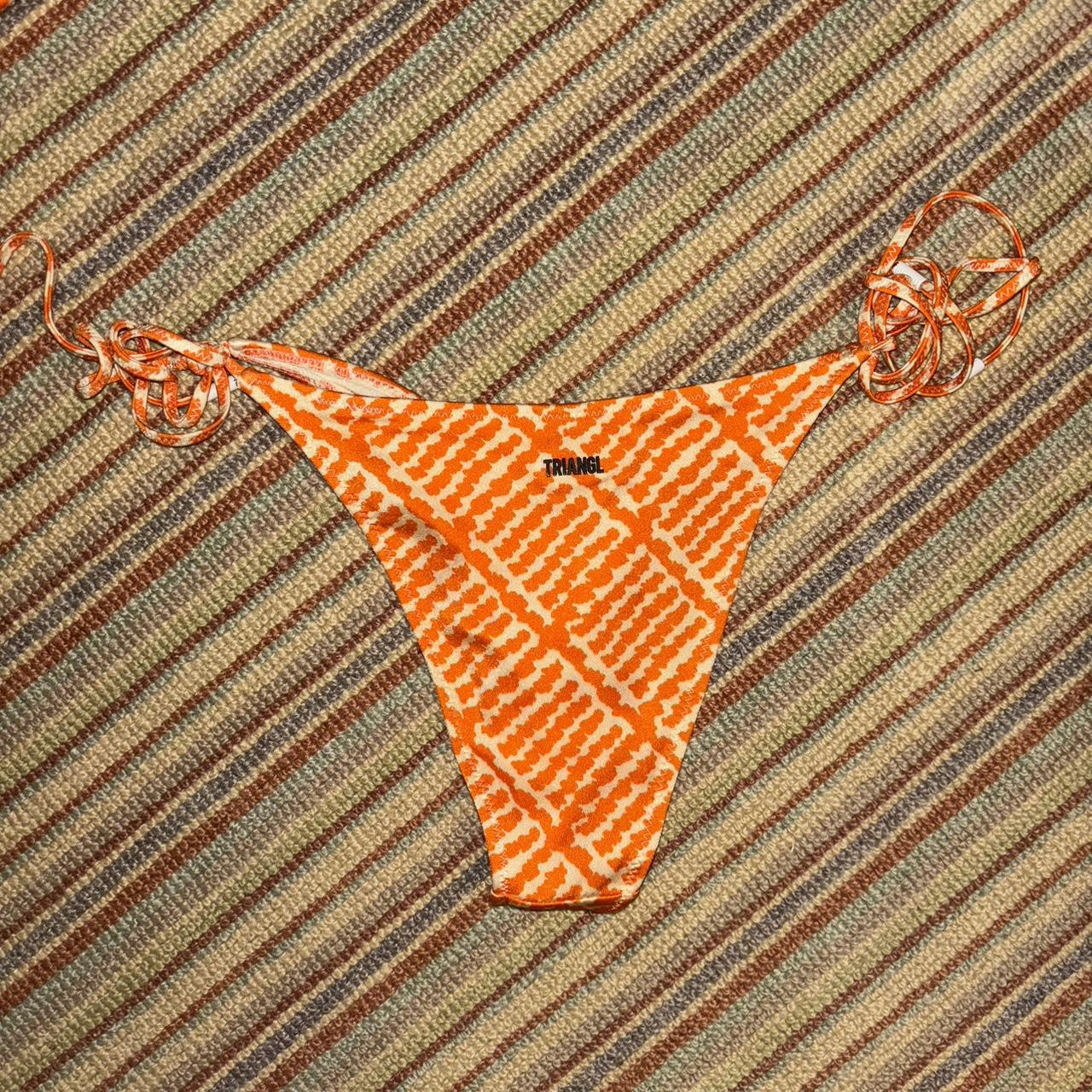 triangl orange bathing suit - Depop