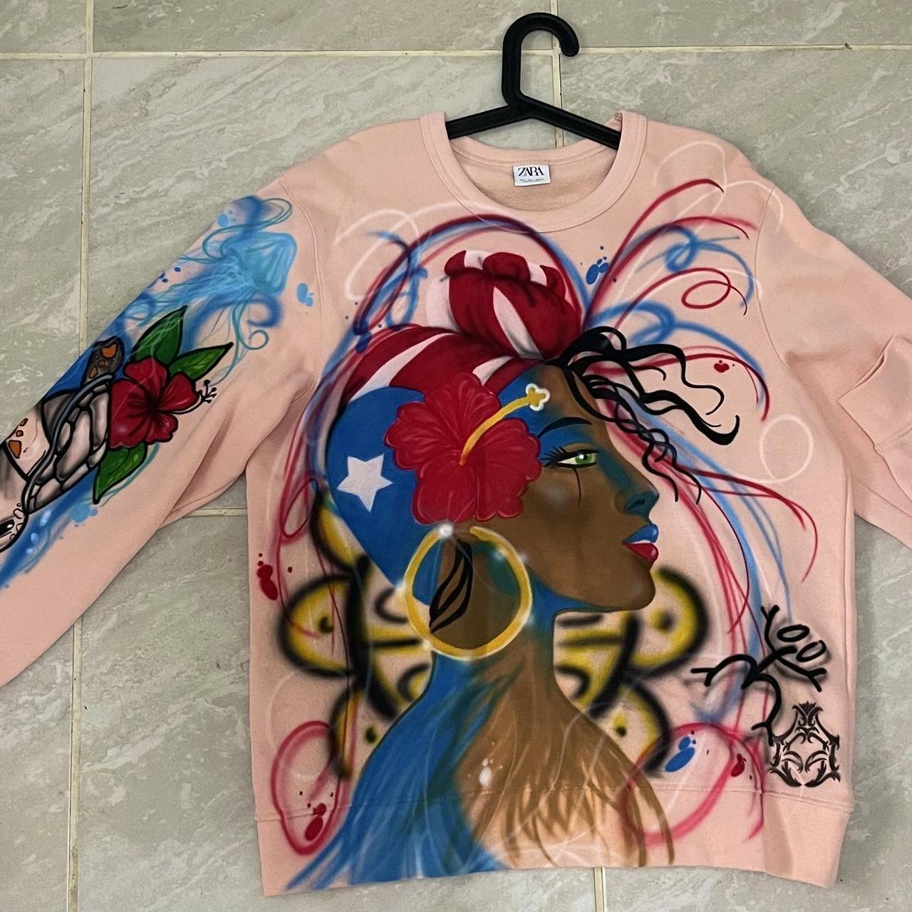 Puerto Rico airbrush art long sleeve shirt Depop