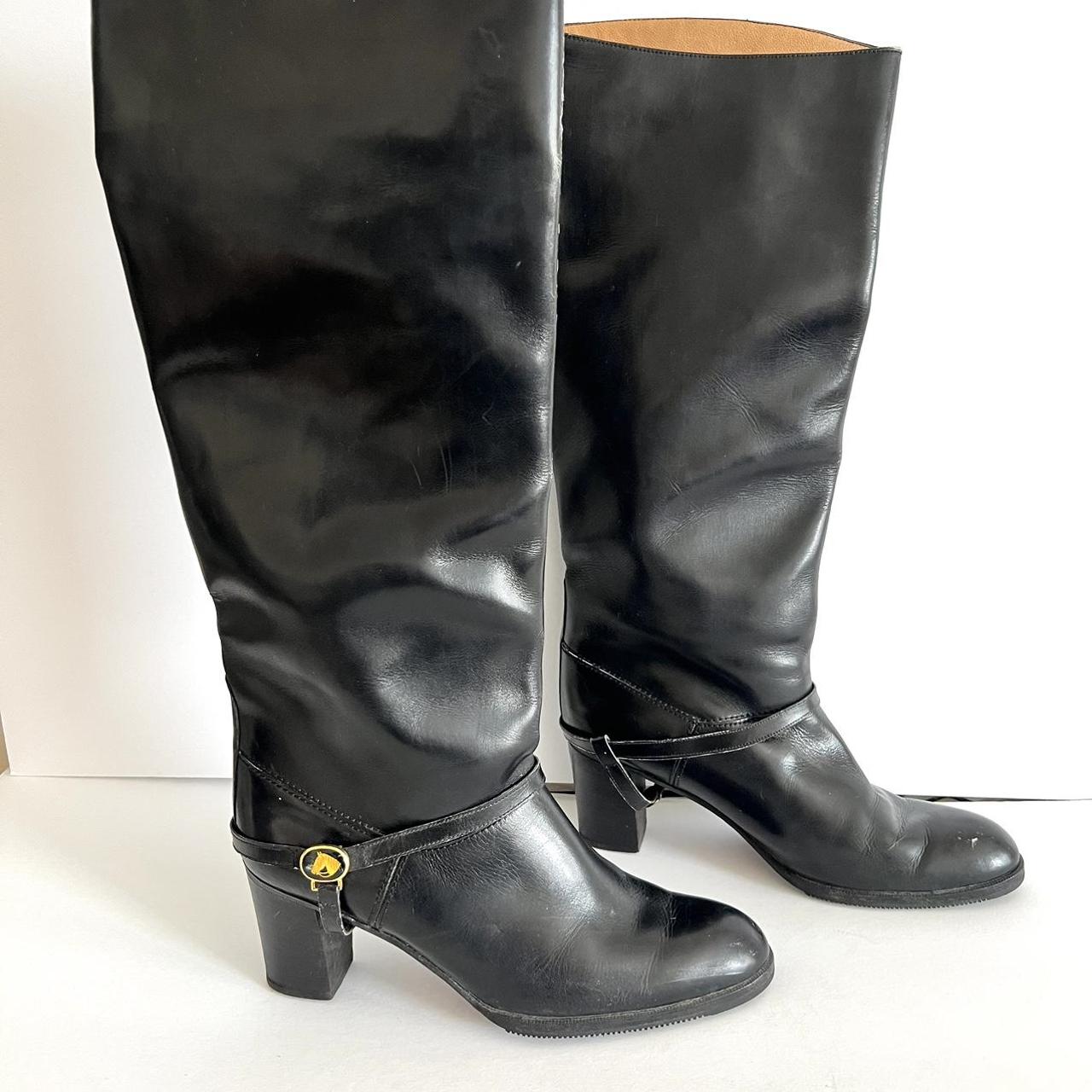 Gucci Knee-high Boot With Harness In Black