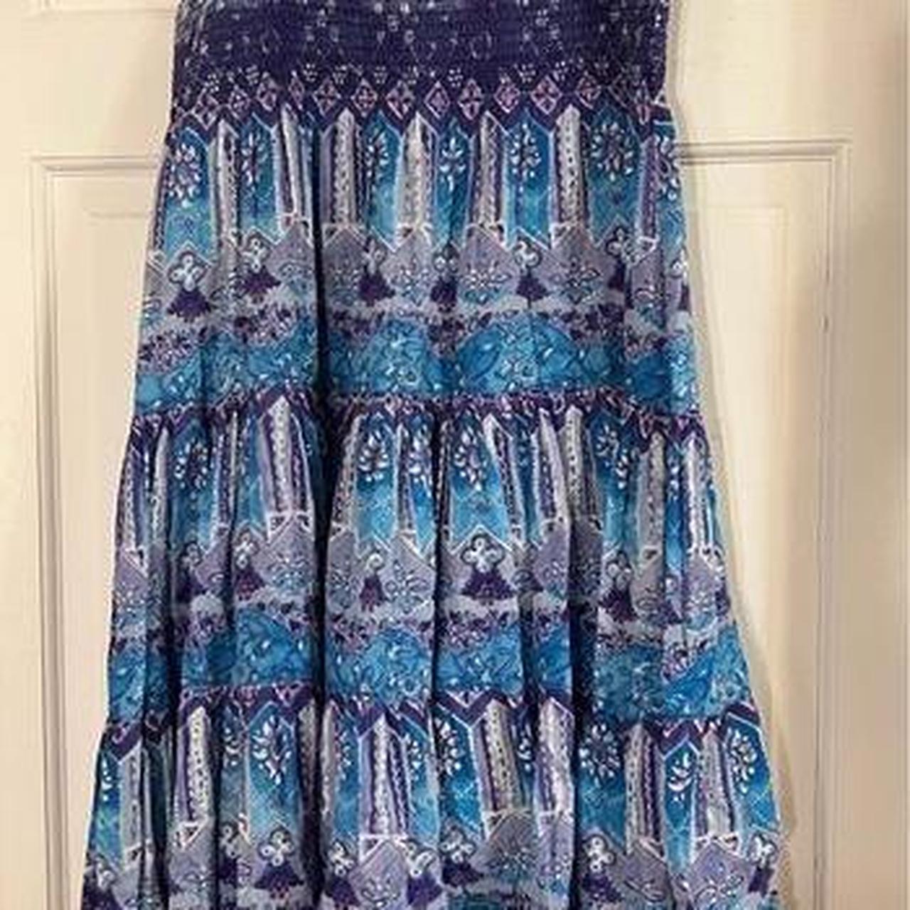 Phool Long Tiered Maxi Crinkle Skirt 100% Cotton... - Depop