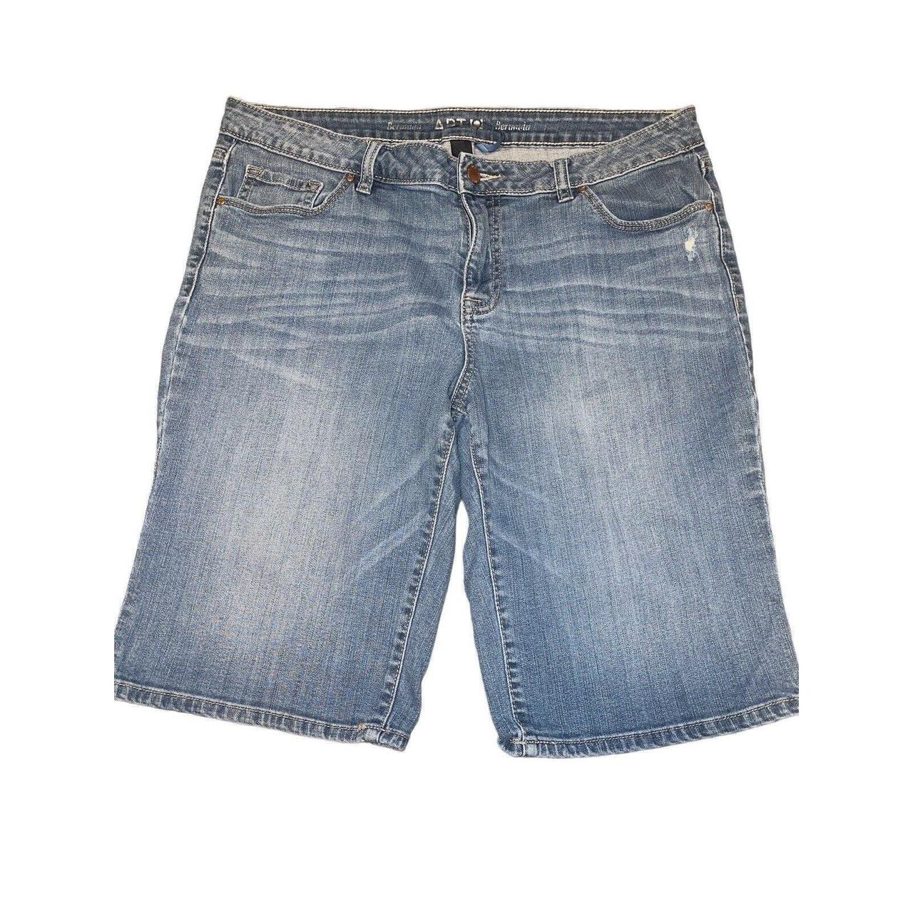 Apt 9 Fashion Bermuda Women s Blue Jean Shorts Size Depop