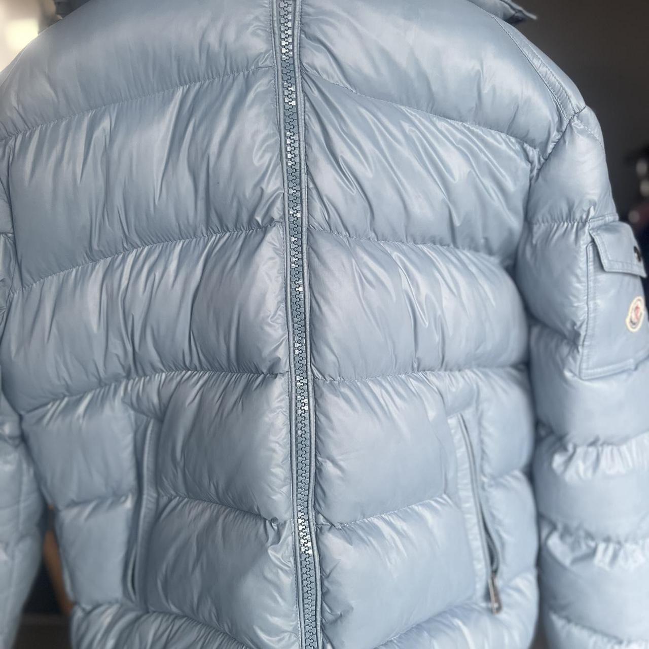 Moncler jacket light blue - Depop