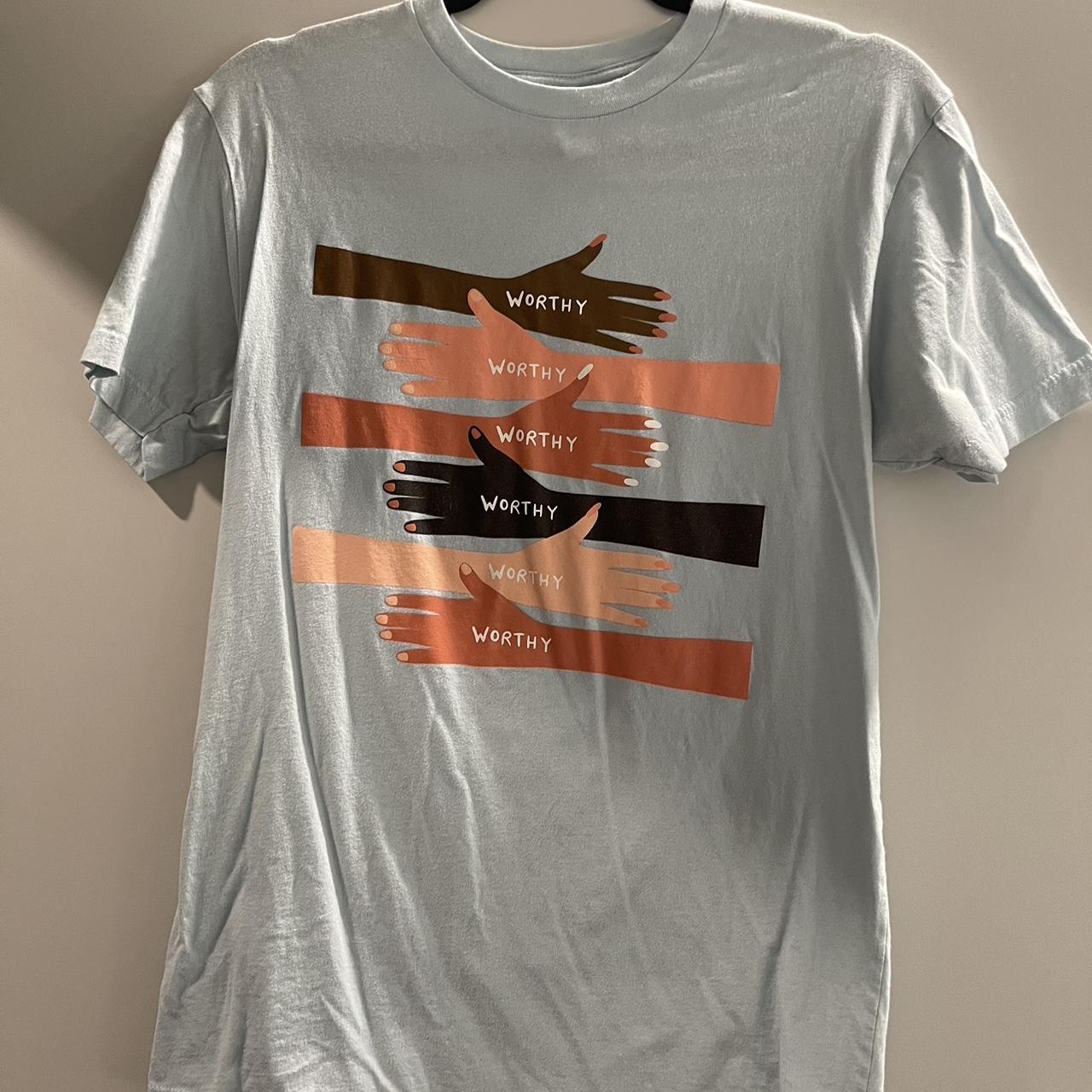 signal blue graphic tee