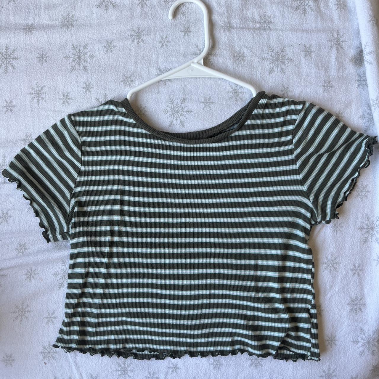 Wild fable crop top. Green, blue and white from target - Depop