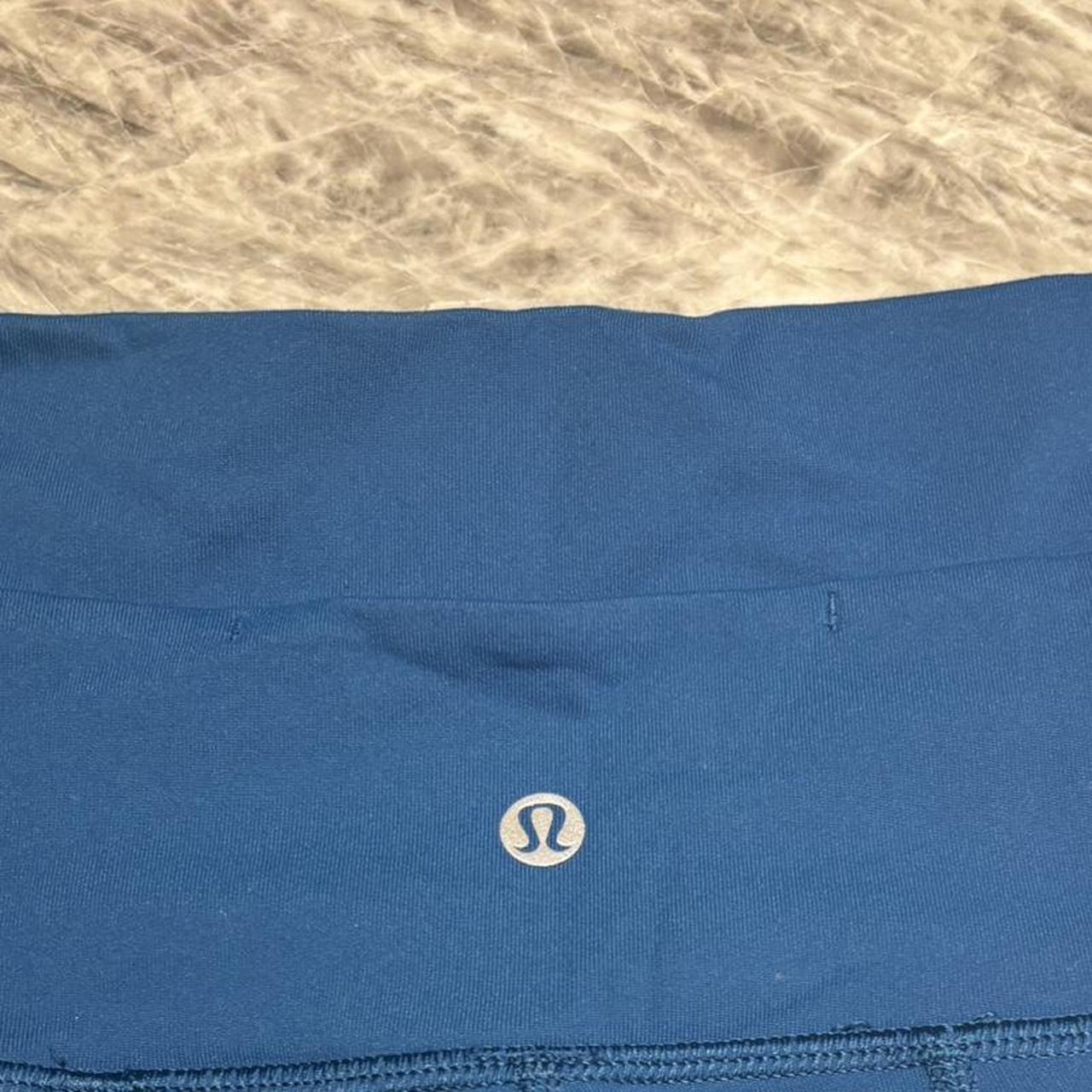 Like new lulu shorts Perfect for workout Pretty blue - Depop