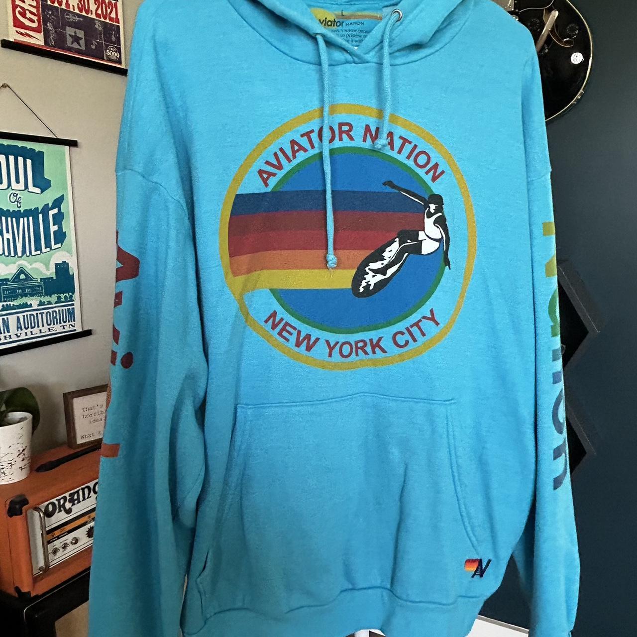 Aviator Nation Laguna Beach Relaxed Pullover Hoodie... Depop
