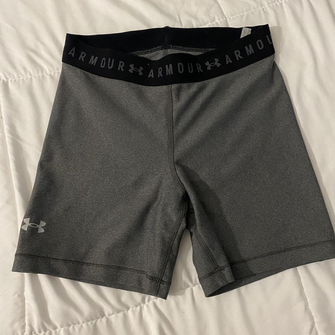 Grey spandex biker shorts Under Armour Women’s xs - Depop