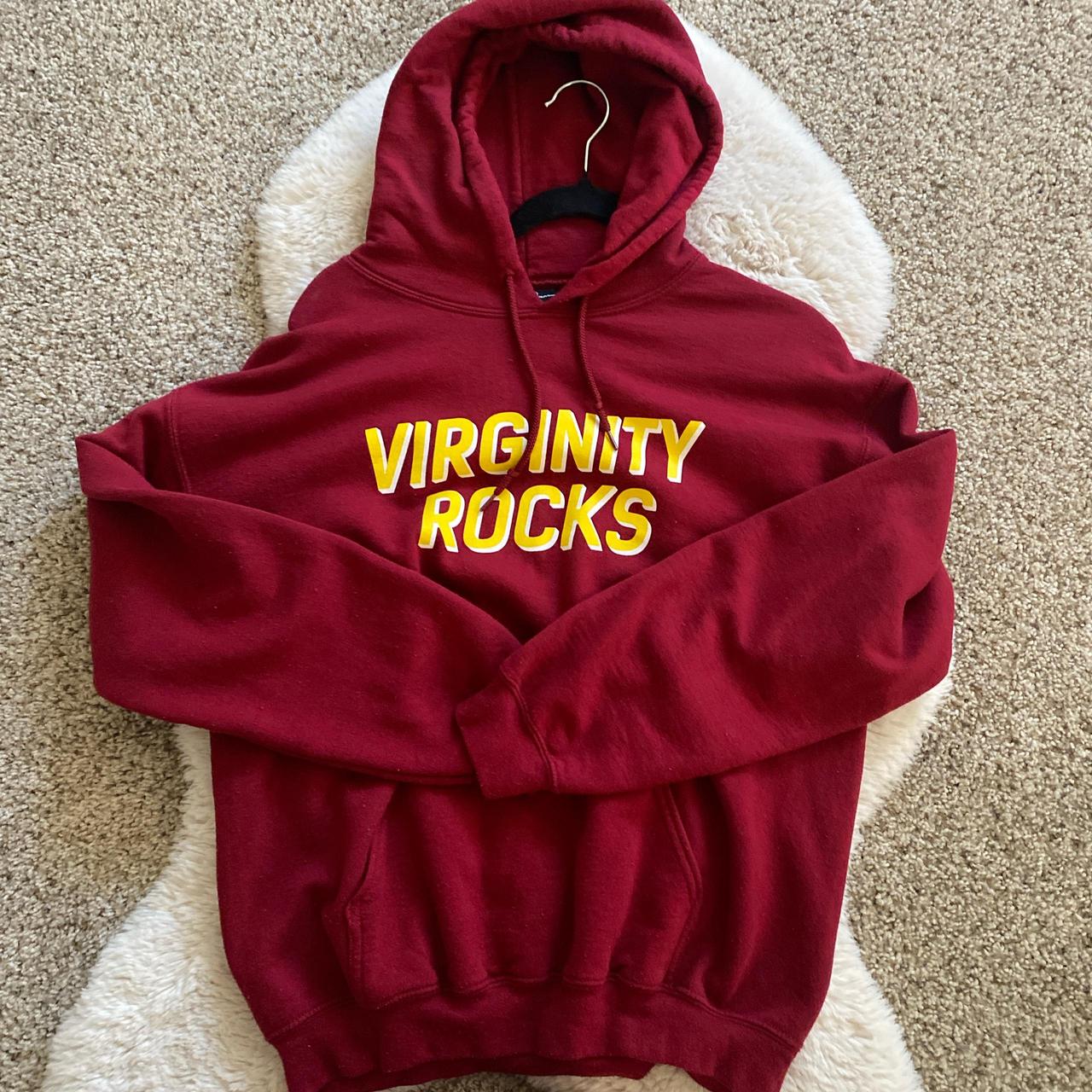 Maroon virginity rocks hoodie sale