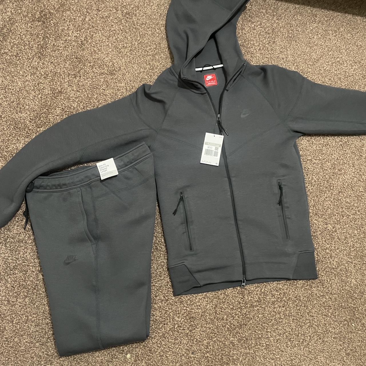 Dark grey tech fleece brand new hasn’t even been... - Depop