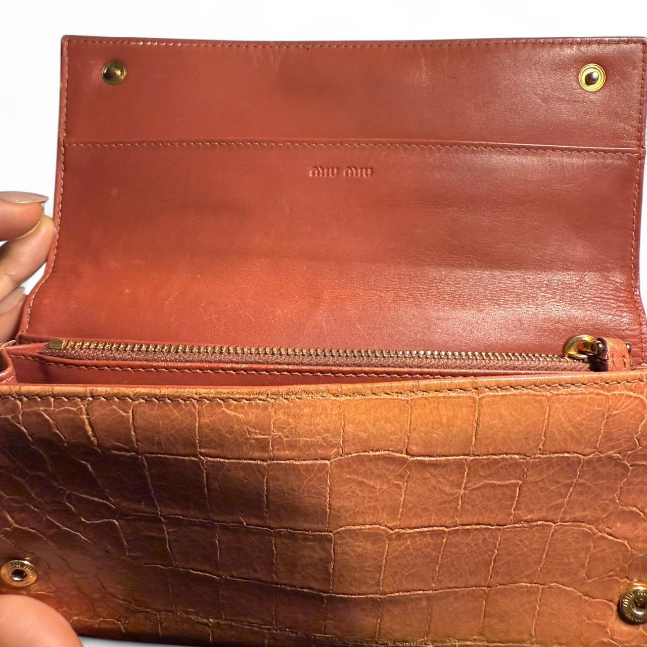 Miu Miu Women's Wallet - Brown/Tan – Miu Miu oran… - image 1