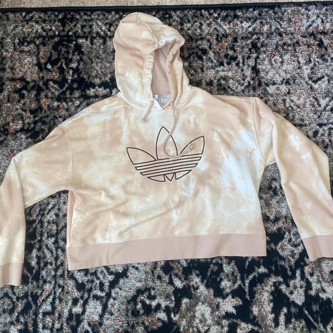 Adidas tie sales dye cropped hoodie