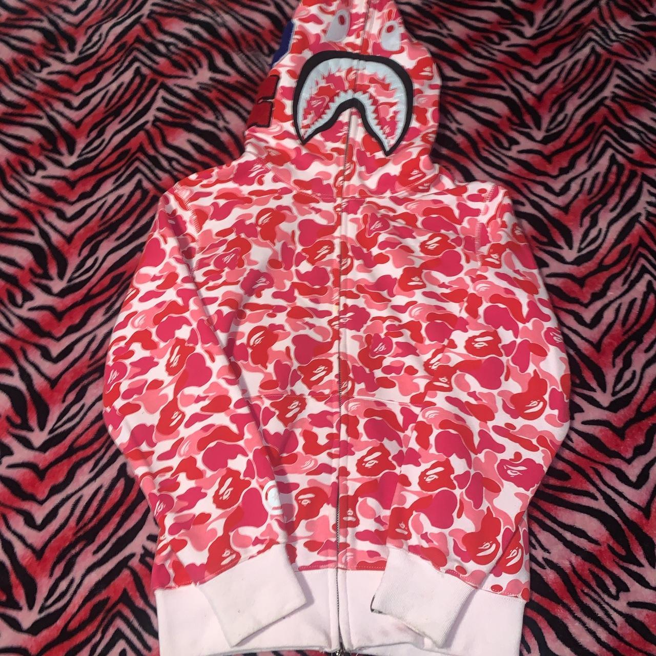 Pink bape-hoodies - Depop