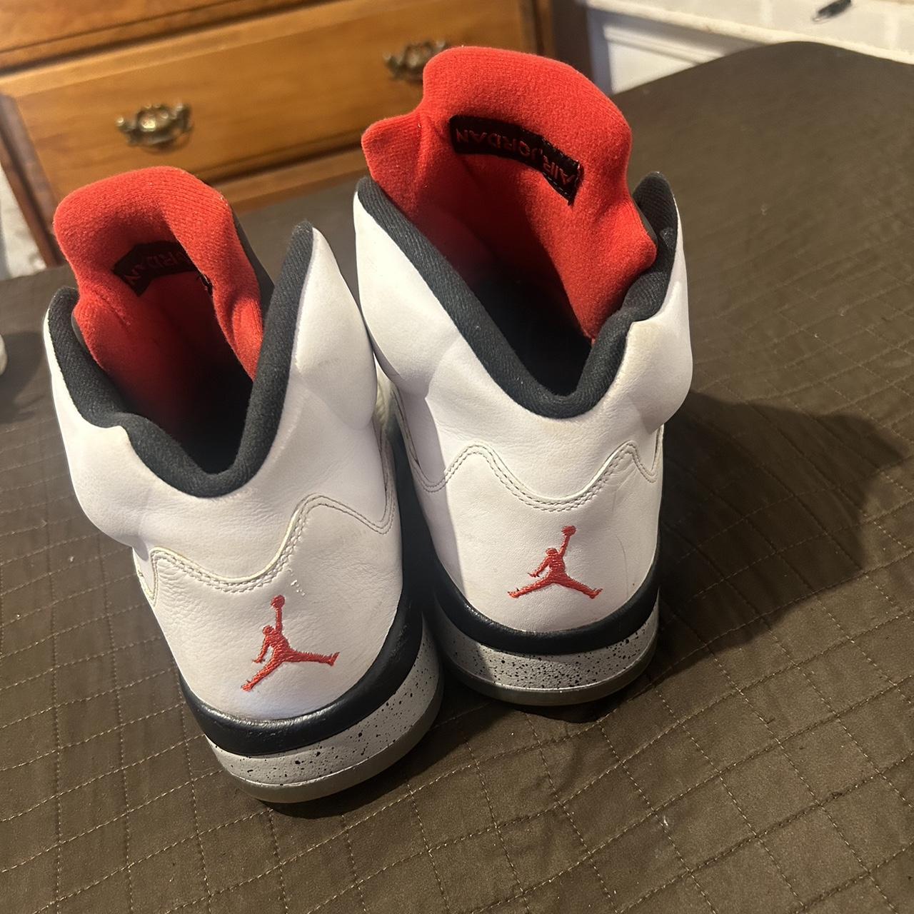 Jordan 5’s white cements Have laces just got to put... - Depop