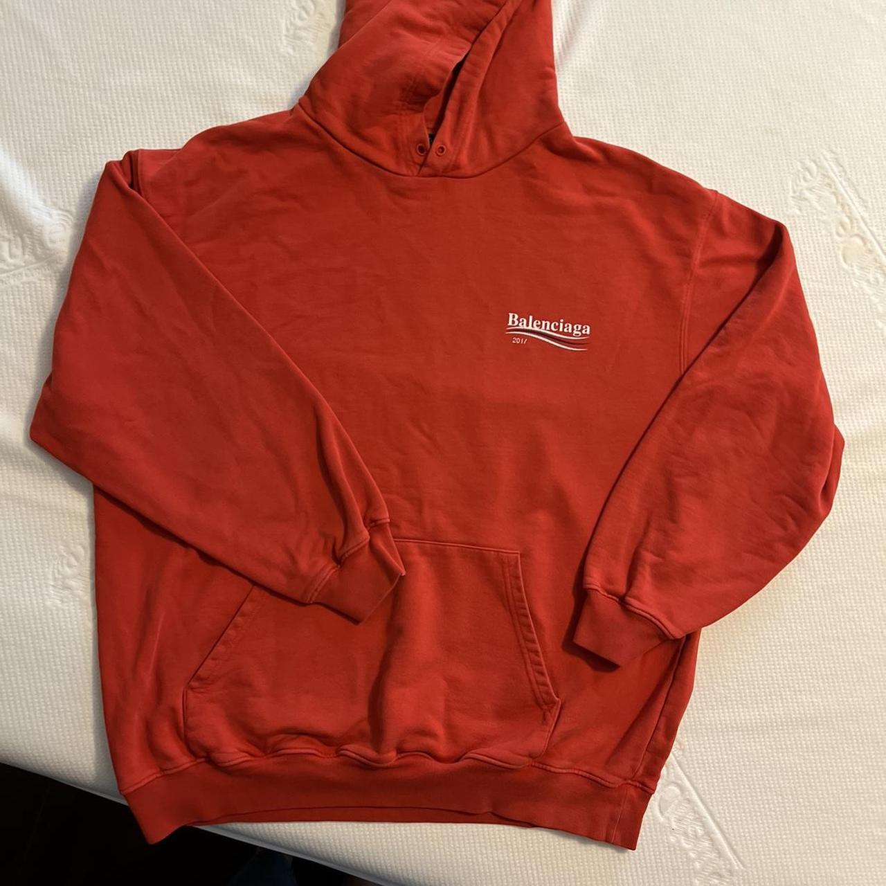 Balenciaga red 2025 hoodie 2017