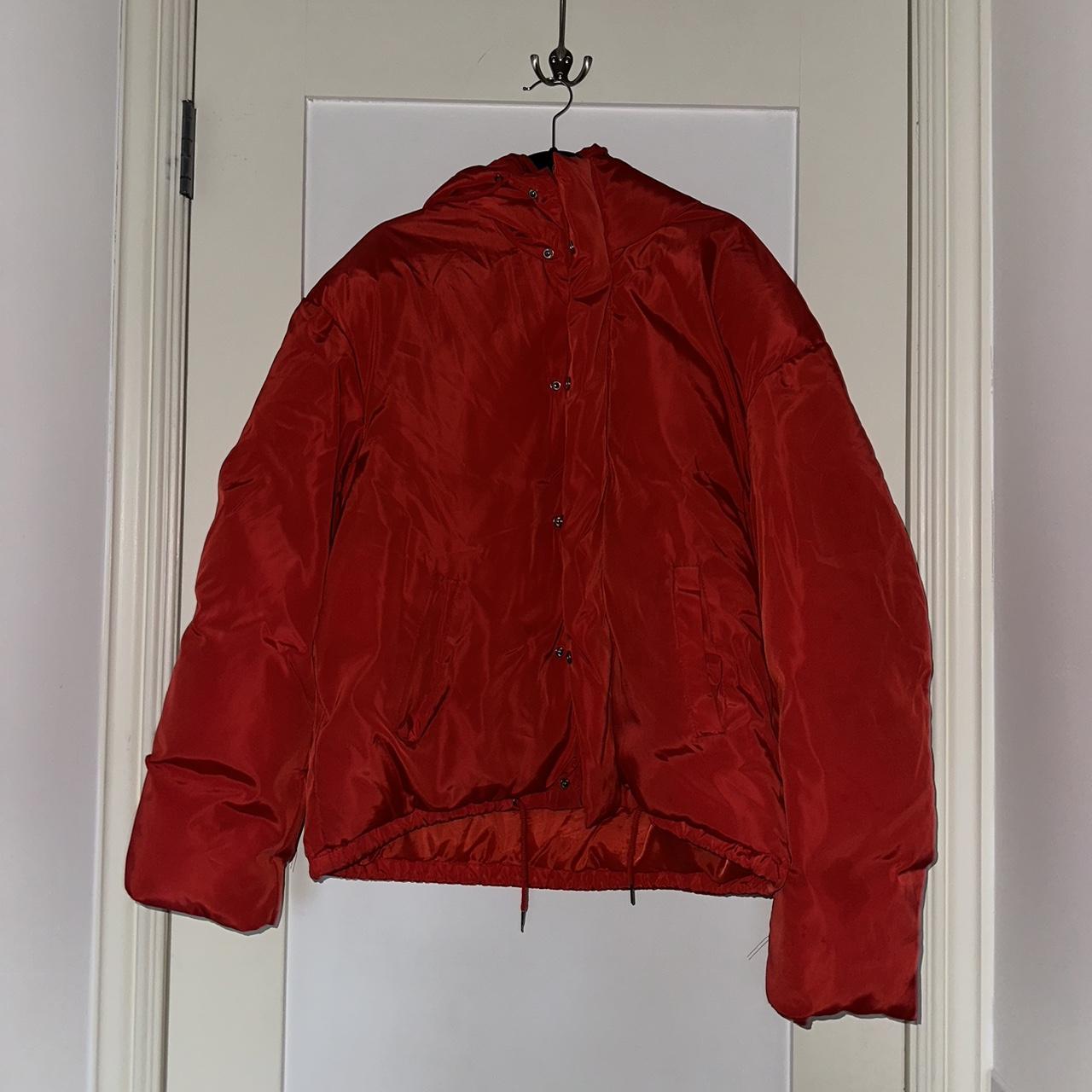 Red velvet clearance puffer jacket