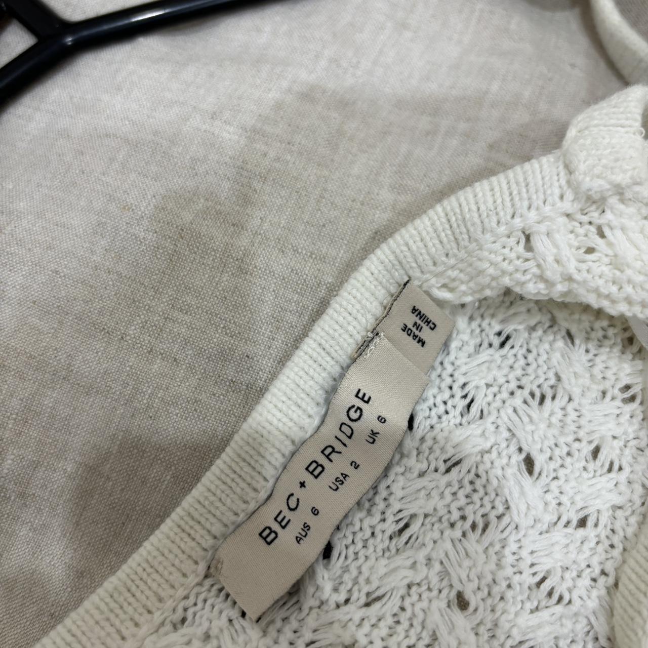 Bec & Bridge Effie Knit White dress 🤍 stain at the... - Depop