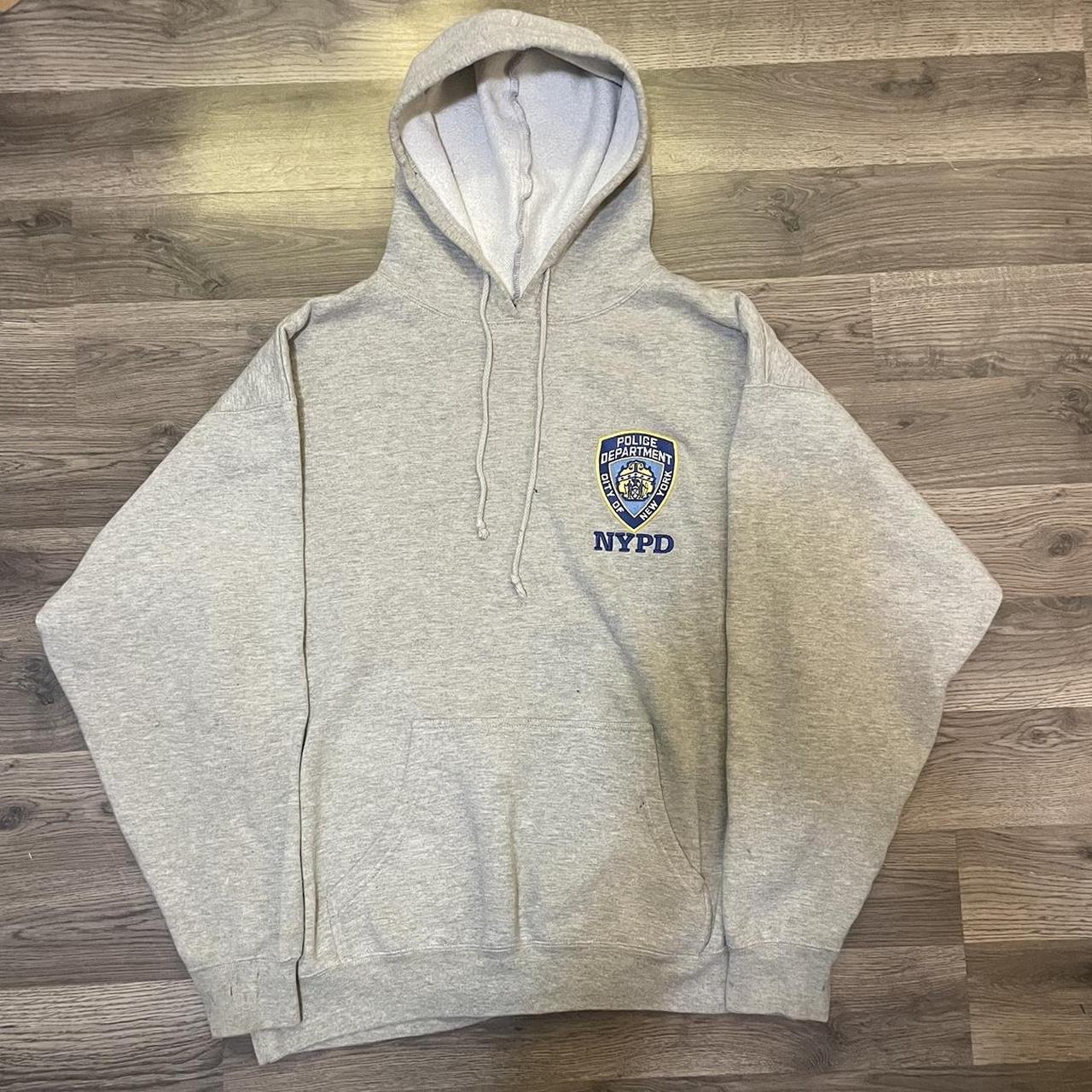 NYPD Embroidered Logo Hoodie Size XL Good condition,... - Depop