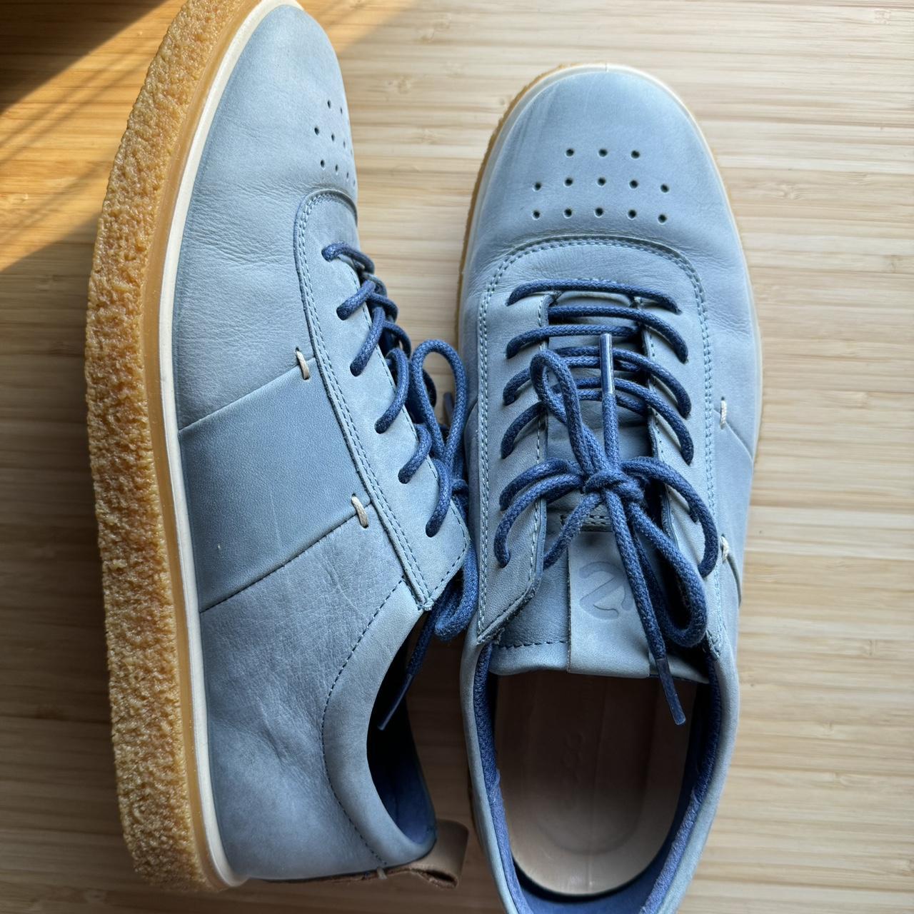 ECCO Crepetray Sneaker in Retro Blue Leather size. Depop