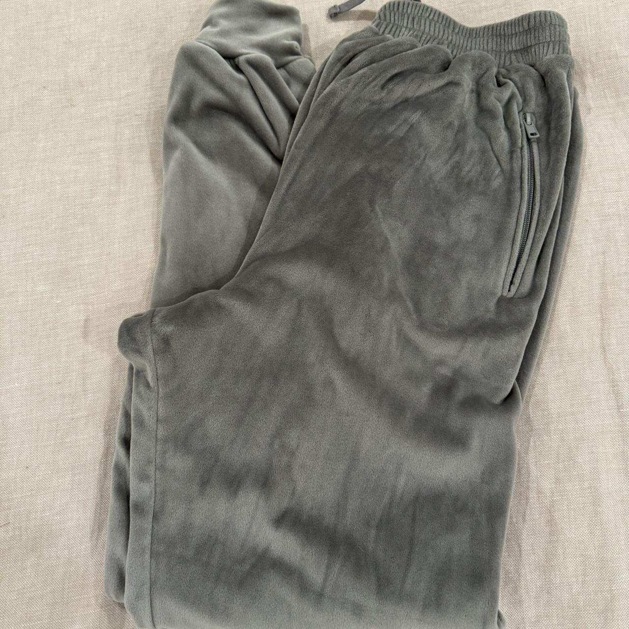 Skims by Kim Kardashian grey velour jogger pants Depop