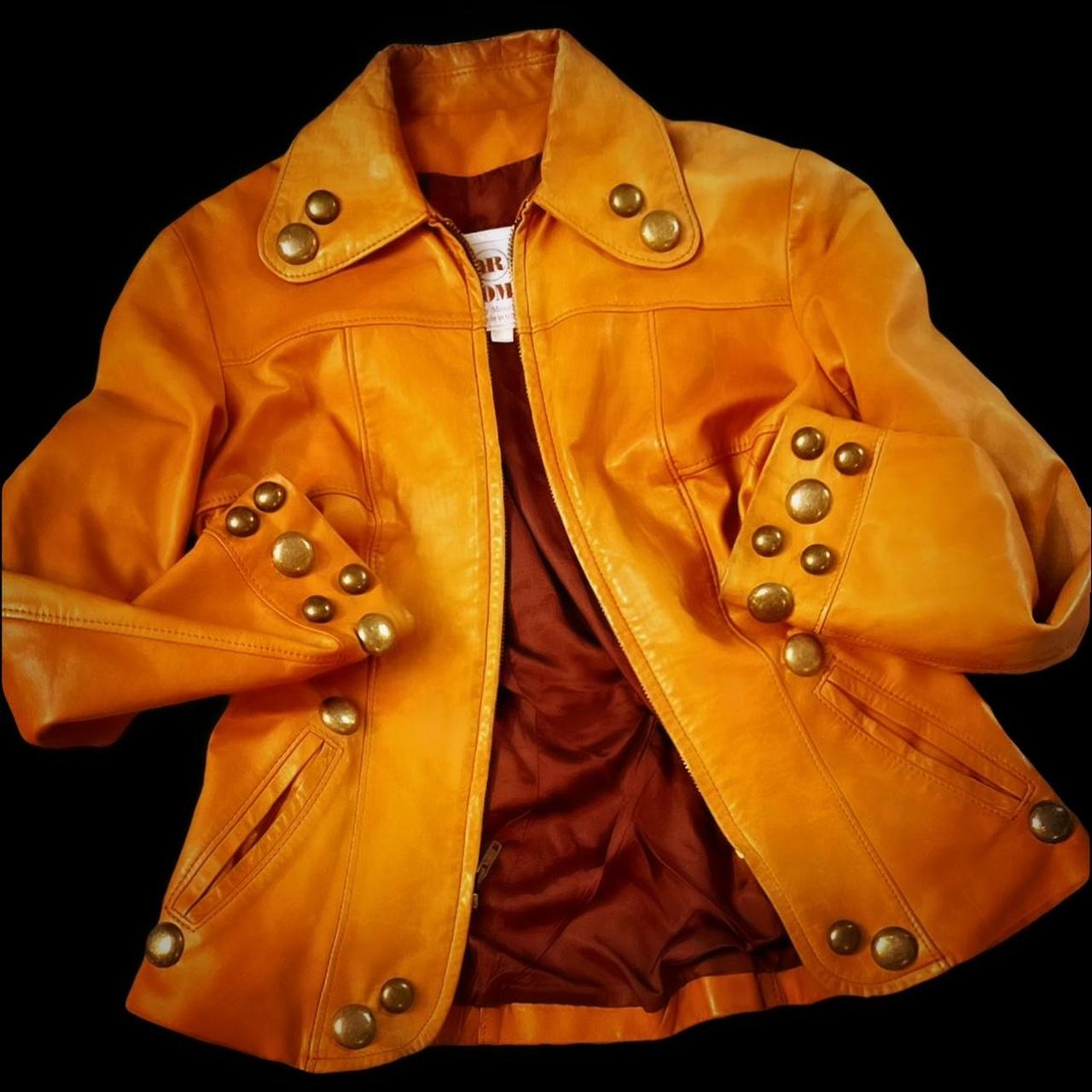 Gold East store Leather Coat