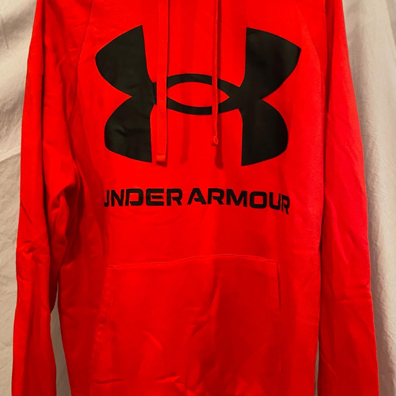 Men's XL Under Armour Red Hoodie Send offer! - Depop