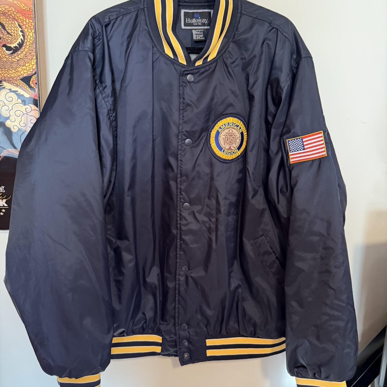 Vintage 80s West Ark Satin Varsity Bomber Jacket | Depop