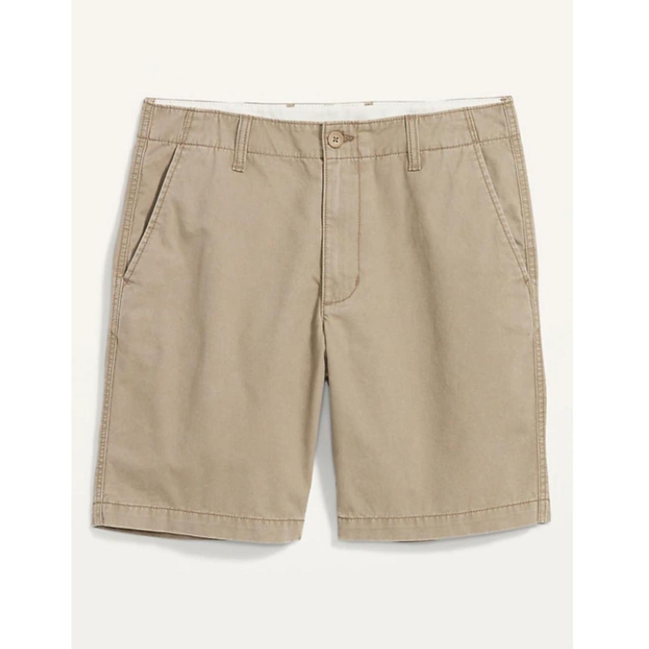 Old Navy Men s TAN Straight lined Khaki Shorts. Depop