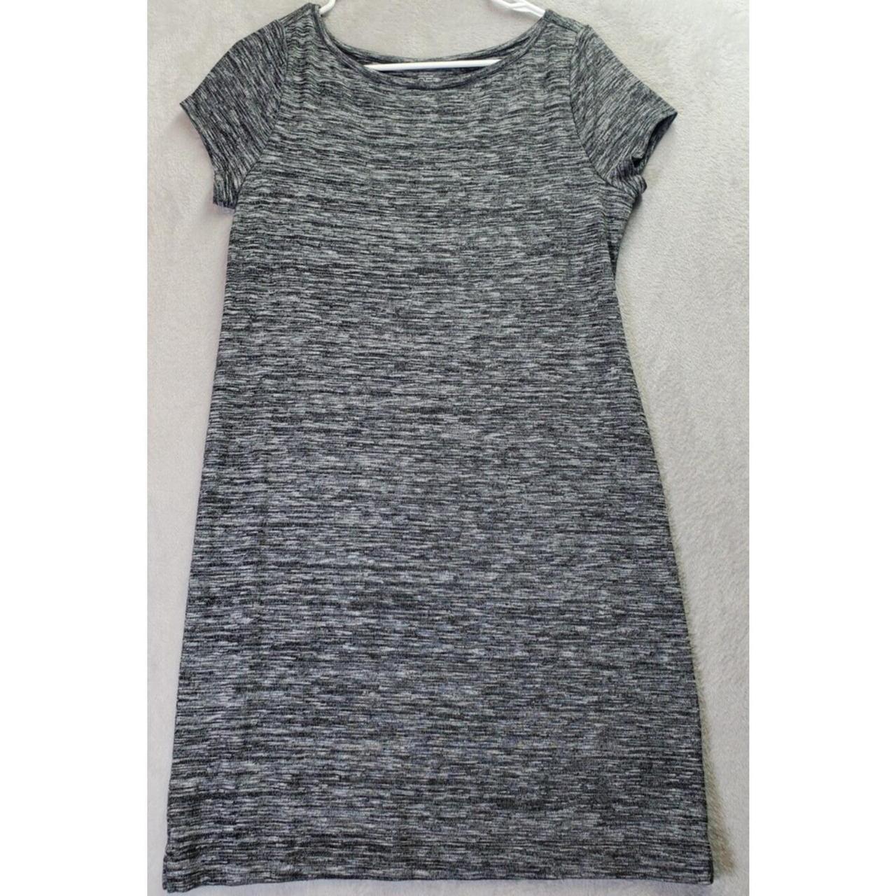 LOFT T Shirt Dress Womens Medium Gray Space Dye. Depop