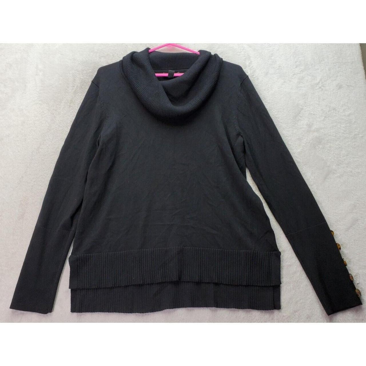 Cable Gauge Sweater Womens Large Black Knit High. Depop