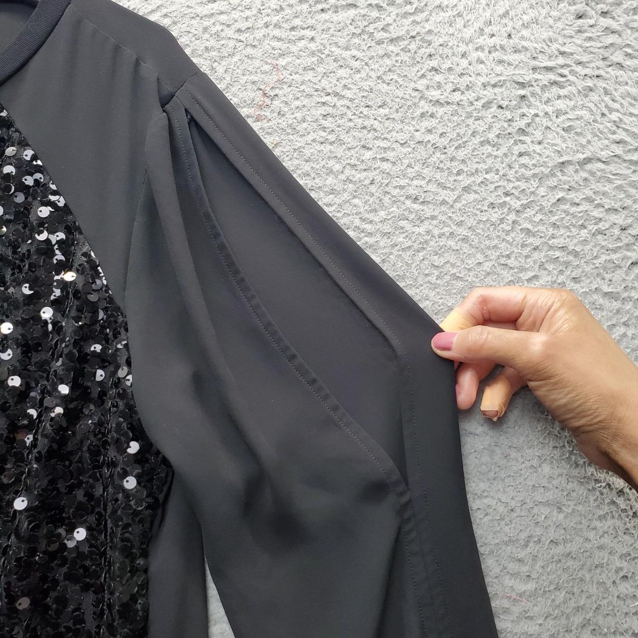 Cache Women's Blouse - Black - L – Cache Sequin B… - image 7