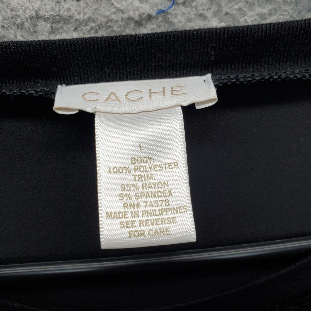 Cache Women's Blouse - Black - L – Cache Sequin B… - image 4