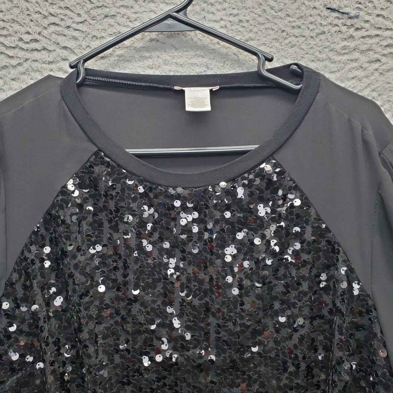 Cache Women's Blouse - Black - L – Cache Sequin B… - image 3