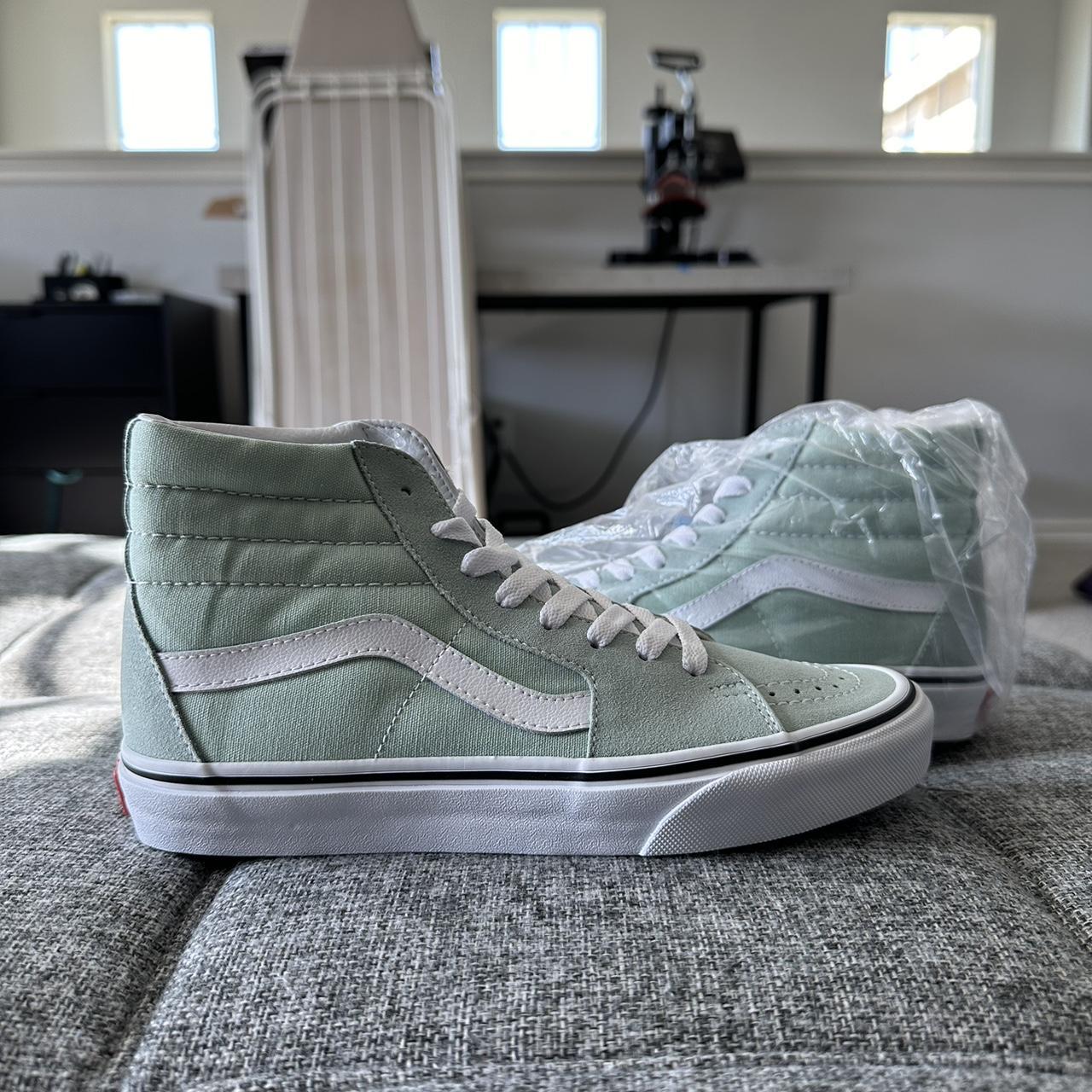 Aqua high top vans best sale